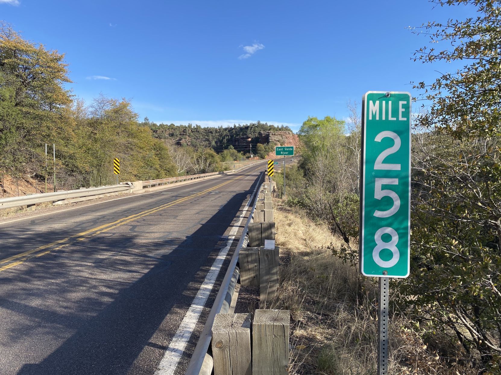 Mile marker 258 on Hwy 87/260